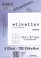 Preview: Etiketten 105x37mm wetterfest