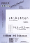 Preview: Etiketten 96x42mm wetterfest