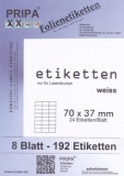 Etiketten 70x37mm wetterfest