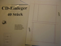 40 CD-Einleger auf A4-Bogen