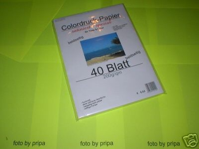 40 Blatt Farblaserpapier satiniert 200g
