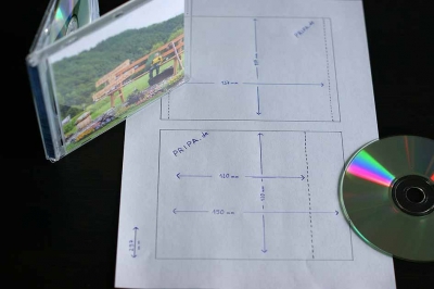 40 CD-Einleger auf A4-Bogen