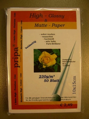 50 Fotokarten 230g 10x15cm