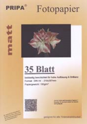 Fotopapier matt Din A4 180g beidseitig