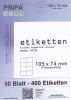 400 Etiketten auf 50 Blatt A4 - 105x74mm